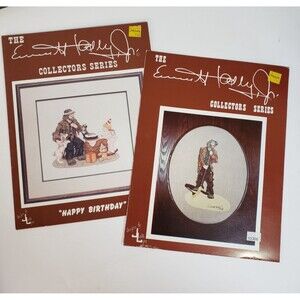 Emmett Kelly Jr Counted Cross Stitch Charts Happy Birthday Sweeping Up Clown